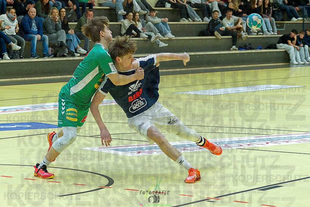 mJB Pokalrunde dt. Meisterschaft, TV Hüttenberg - TSV GWD Minden | mJB Pokalrunde dt. Meisterschaft, TV Hüttenberg - TSV GWD Minden am 15.03.2025 in Münchholzhausen (Sporthalle Münchholzhausen)Photo © 2025 - Jörg Heinrich - Realisiert mit Pictrs.com