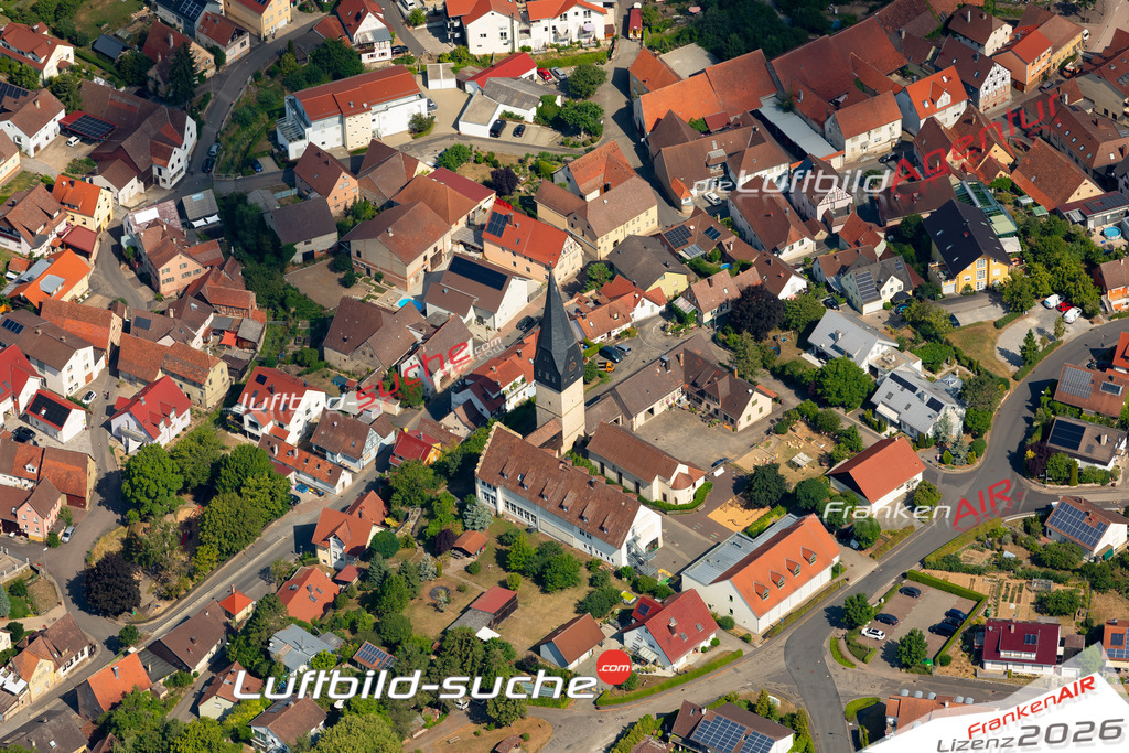 Das Luftbild zeigt : Markelsheim Bad Mergentheim - Die Luftaufnahme wurde 2023 vom UL-Flugzeug aus erstellt ( keine Drohne ) - Hochauflösende Luftaufnahme - Für grossformatige Ausdrucke geeignet. Die Geschenkidee !Mit Lizenz und Bildrechte bestellbar
