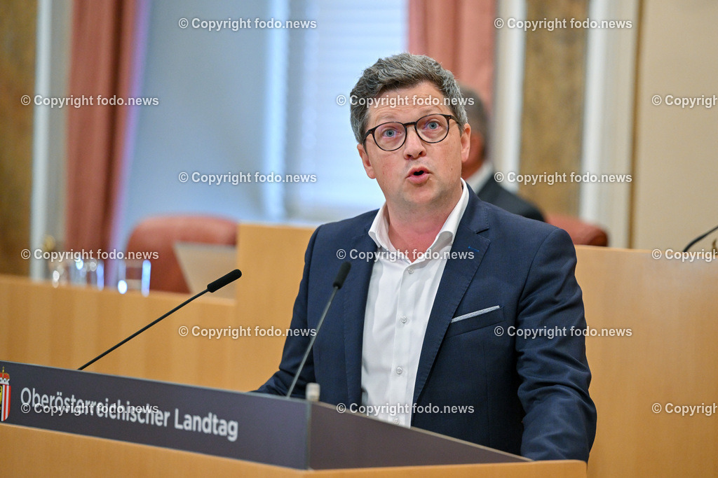 Landhaus Linz_ Promenade_ Landtagssitzung_ 15.06.2023-34 | 15.06.2023, Landhaus Linz AUT, Promenade, Landtagssitzung, im Bild LR Michael Lindner (SP)