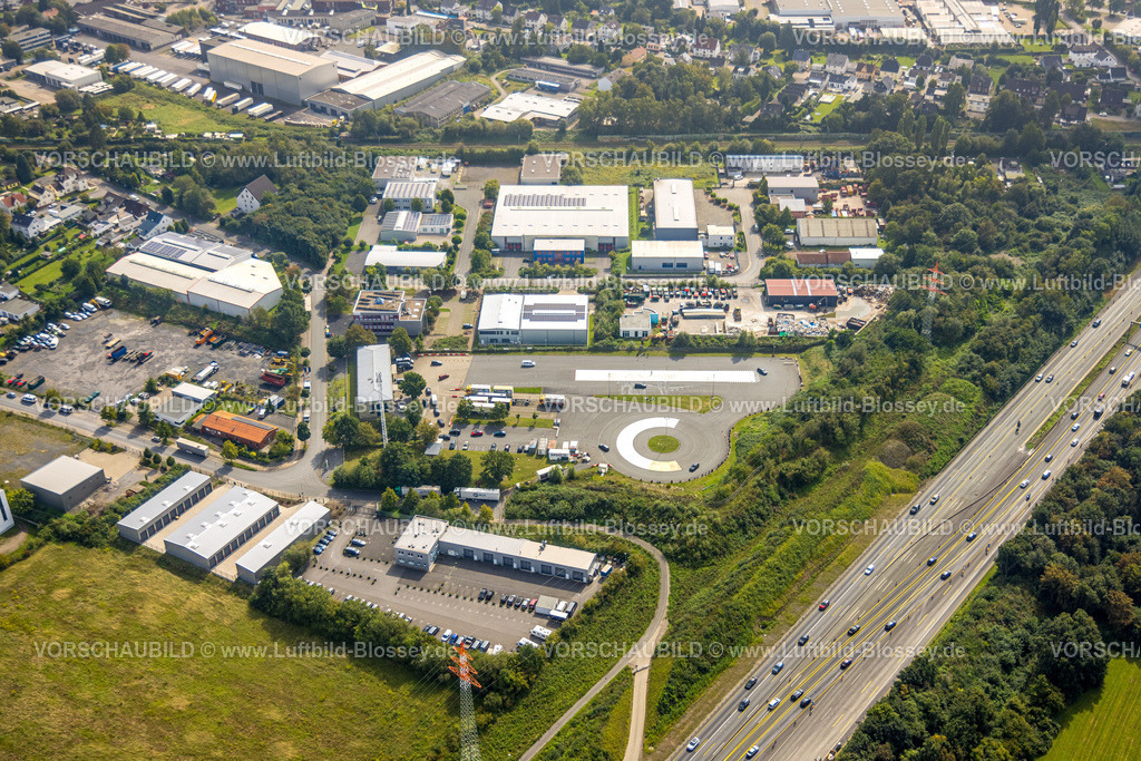 Unna230901146 | Luftbild, Gewerbegebiet Hansastraße, MOVE Verkehrsbildungszentrum Unna, Unna, Ruhrgebiet, Nordrhein-Westfalen, Deutschland