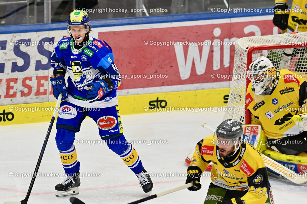 EC IDM Wärmepumpen VSV vs. HC Pustertal | #81 RICHTER Marco EC VSV, #25 Bernard Andreas HC PUSTERTAL, EC IDM Wärmepumpen VSV vs. HC Pustertal, EC IDM Wärmepumpen VSV vs. HC Pustertal am 15.11.2024 in Villach (Stadthalle Villach), Austria, (Photo by Bernd Stefan)