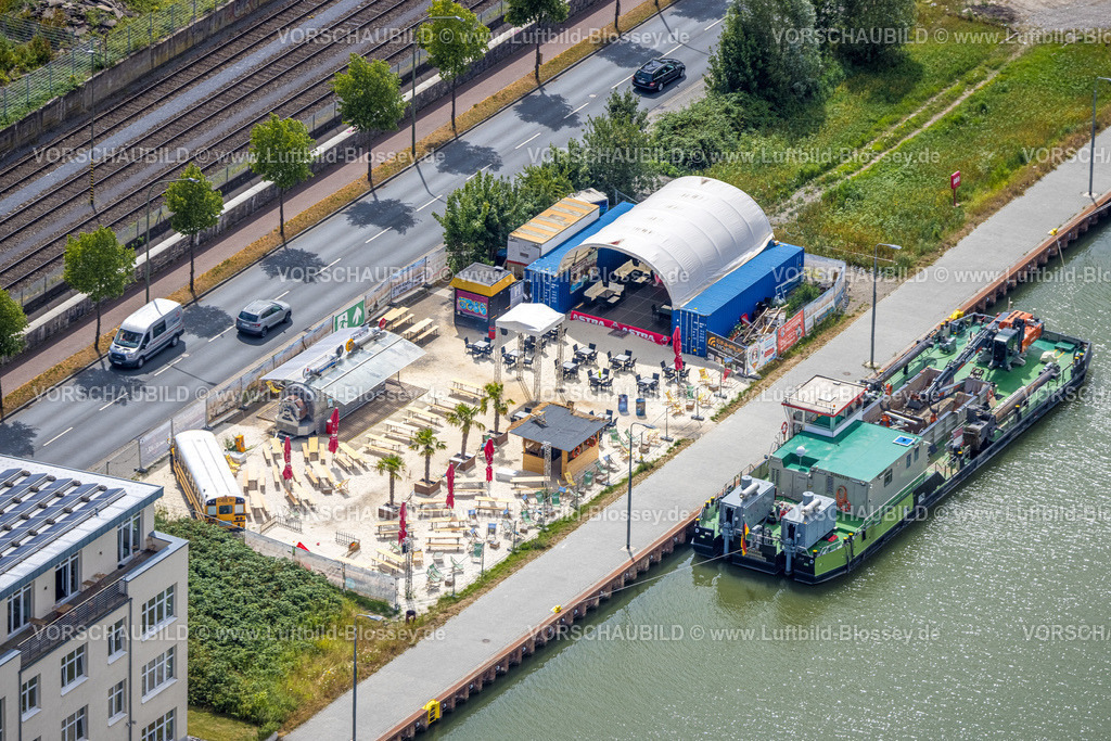 Hamm220707171 | Luftbild, Biergarten Pirates ANKER und HERZ, Hafenstraße, Datteln-Hamm-Kanal, Bockum-Hövel, Hamm, Ruhrgebiet, Nordrhein-Westfalen, Deutschland