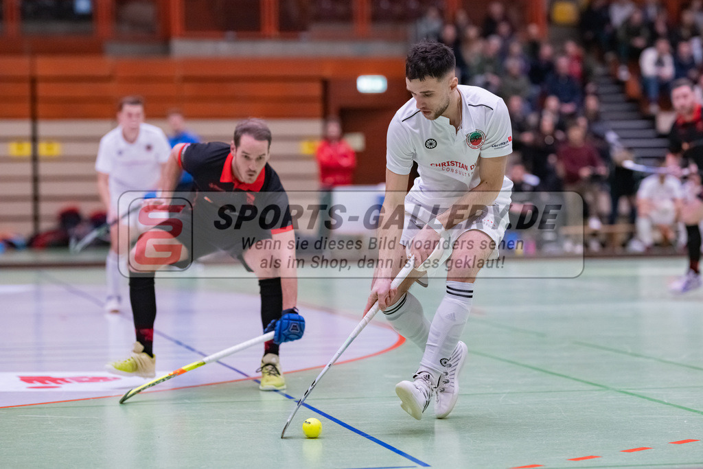 HK_20230113_102757 | 1. Bundesliga ( Halle ) Herren Crefelder HTC - DSD Düsseldorf am 13.1.2023 Crefelder HTC  ( CHTC ) Halle Glockenspitz , Krefeld , Bachmann Lucas Maximilian ( Crefelder HTC #15 )