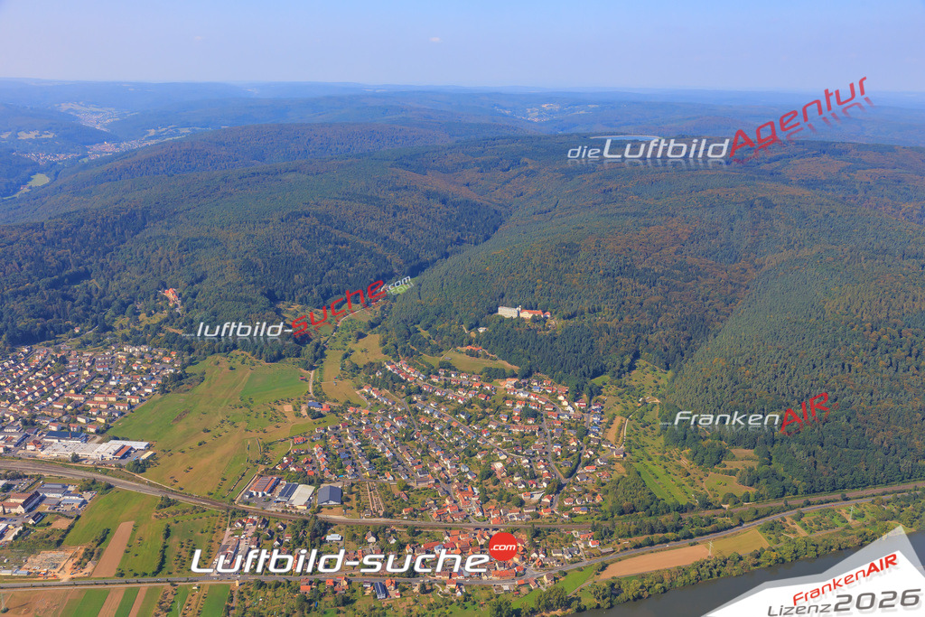 Luftbild von Sackenbach Lohr-am-main - Luftaufnahme wurde 2016 von https://frankenair.de mittels Flugzeug (keine Drohne) erstellt - die Geschenkidee