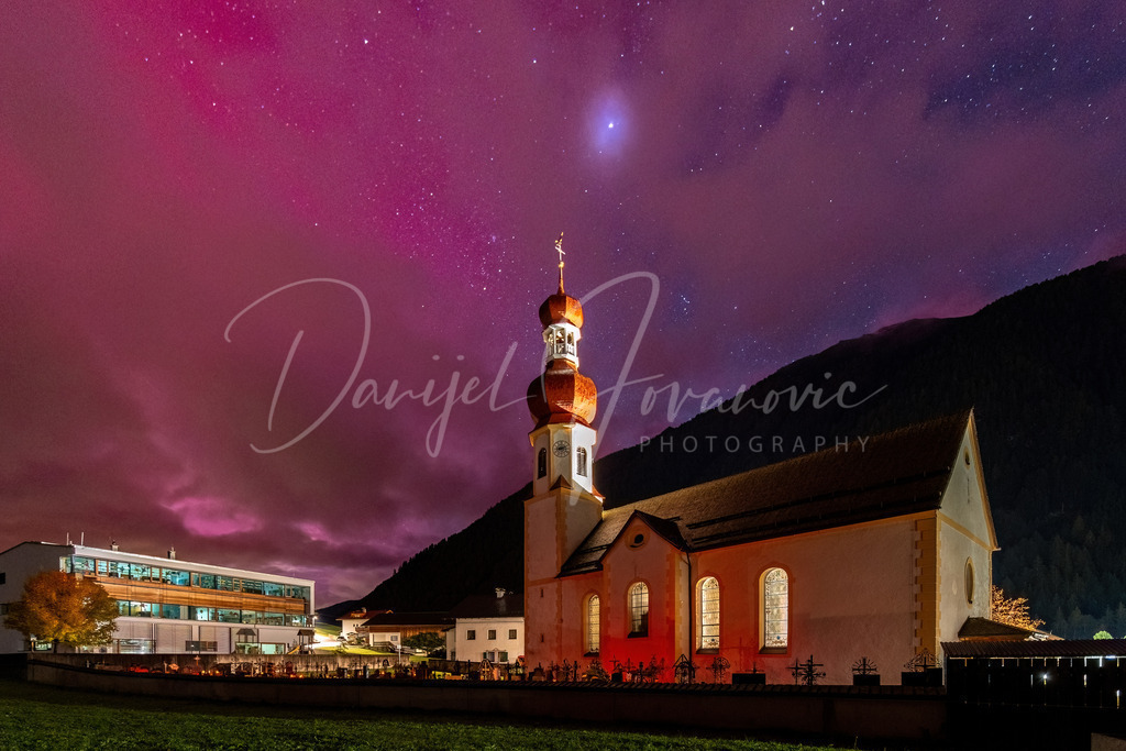 Gries im Sellraint | mit Polarlichtern am Himmel