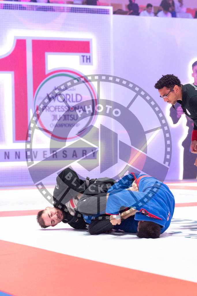 20231107PBB3676 | Fighters compete during the AJP World Master Championship in the Mubadala Arena in Abu Dhabi, Arab United Emirates, on November 7, 2023.