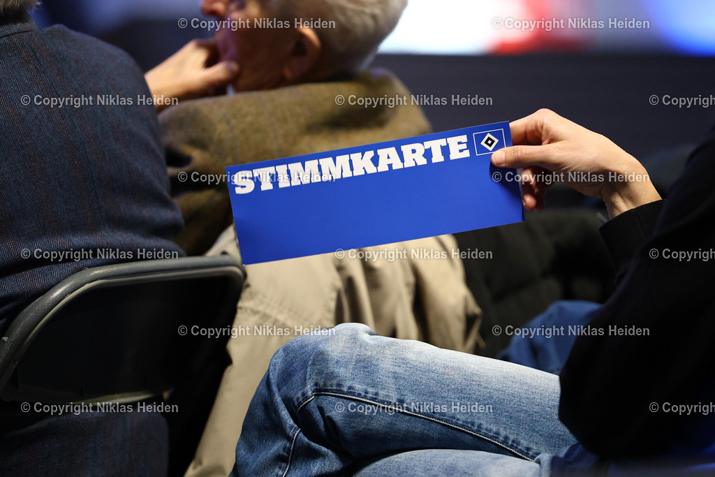 NH_HamburgerSV_Mitgliederversammlung_18022026 | Stimmkarte bei der Mitgliederversammlung des Hamburger SV e.V..News I Hamburger SV I Mitgliederversammlung für das Geschäftsjahr 2024/25 I 18.02.2026 I HSV-Zentrum am Volkspark