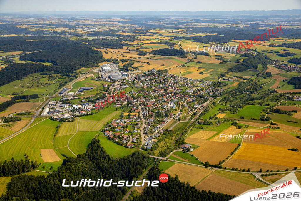 Das Luftbild zeigt :  Schopfloch - Die Luftaufnahme wurde 2024 vom UL-Flugzeug aus erstellt ( keine Drohne ) - Hochauflösende Luftaufnahme - Für grossformatige Ausdrucke geeignet. Die Geschenkidee !Mit Lizenz und Bildrechte bestellbar