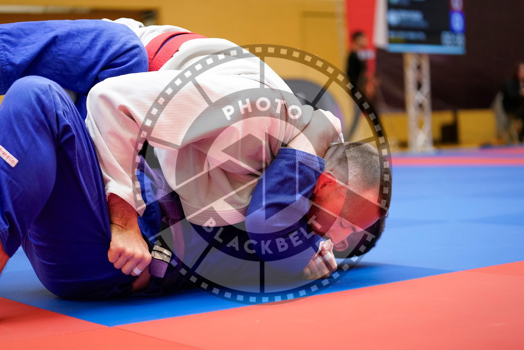 20240203PBB07181 | Fighters compete during the Brazilian Jiu-Jitsu Championship of the AJP Tour in Maintal by Frankfurt am Main, Germany, on February 2, 2024.