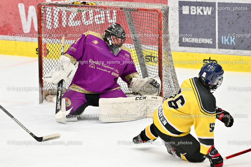 EC Kellerberg vs. EC Arnoldstein | #96 Ottogalli Mattia EC Arnoldstein, #31 Frank Patrick EC Kellerberg, EC Kellerberg vs. EC Arnoldstein, EC Kellerberg vs. EC Arnoldstein am 31.01.2025 in Villach (Stadthalle Villach), Austria, (Photo by Bernd Stefan)