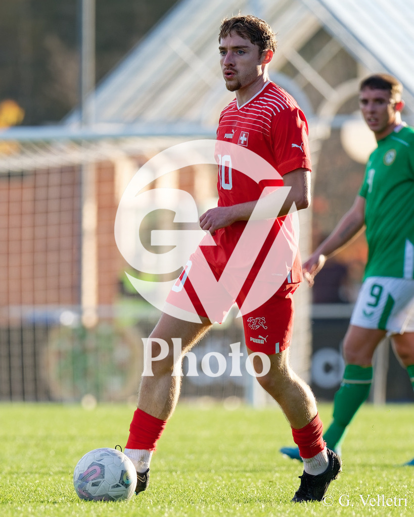 UEFA Region's Cup - Vaud v Munster | Cedric Mast (10 Vaud) controls the ball (action) during the UEFA Region's Cup game between Vaud and Munster at Centre Sportif de Colovray in Nyon, Switzerland 