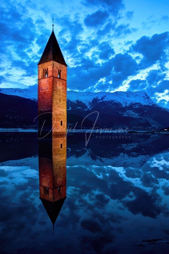 Kirchturm von Graun | Wunderschöne Spiegelung im Reschensee