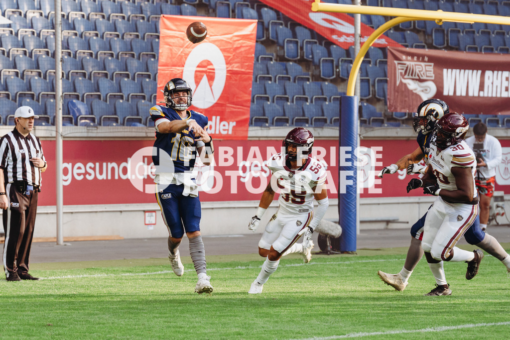 GER Rhein Fire vs. Alpine Rams, American Football, AFLE, Saison 2026, 01.08.2026 | GER Rhein Fire vs. Alpine Rams, American Football, AFLE, Saison 2026, 01.08.2026Foto: Eibner-Pressefoto/Fabian Friese - Realisiert mit Pictrs.com