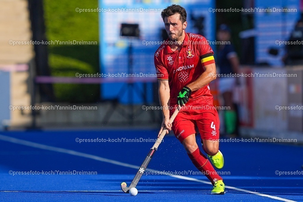xydrx10082504026 | 10.08.2025, xydrx, Herren EuroHockey Championship 2025, Gruppenphase, Gruppe A, Belgien - Niederlande, Sparkassenpark Mönchengladbach: Arthur van Doren (BEL #4)