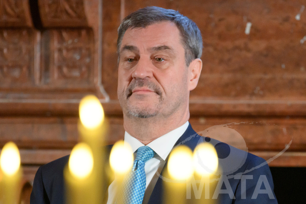 _DWA0771 | Bayerns Ministerpräsident Markus Söder (CSU) in der Münchner Residenz bei der Verleihung des Ewald-von-Kleist-Preis. Der diesjährige Ewald-von-Kleist-Preis wird am Rande der Münchner Sicherheitskonferenz 2026 an das ukrainische Volk vergeben. München, 14.02.2026 Bayern Deutschland - Realisiert mit Pictrs.com