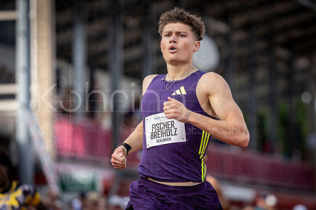 61. Internationales Pfingstsportfest; Rehlingen-Siersburg, 24.05.2026 | REHLINGEN , GERMANY - MAY 24:  Owe Fischer-Breiholz (GER/Königsteiner LV) takes the win over 400m hurdles during the 61. Internationales Pfingstsportfest on 24.05.2026 at the  Bungertstadion in Rehlingen-Siersburg (Saarland / Deutschland).