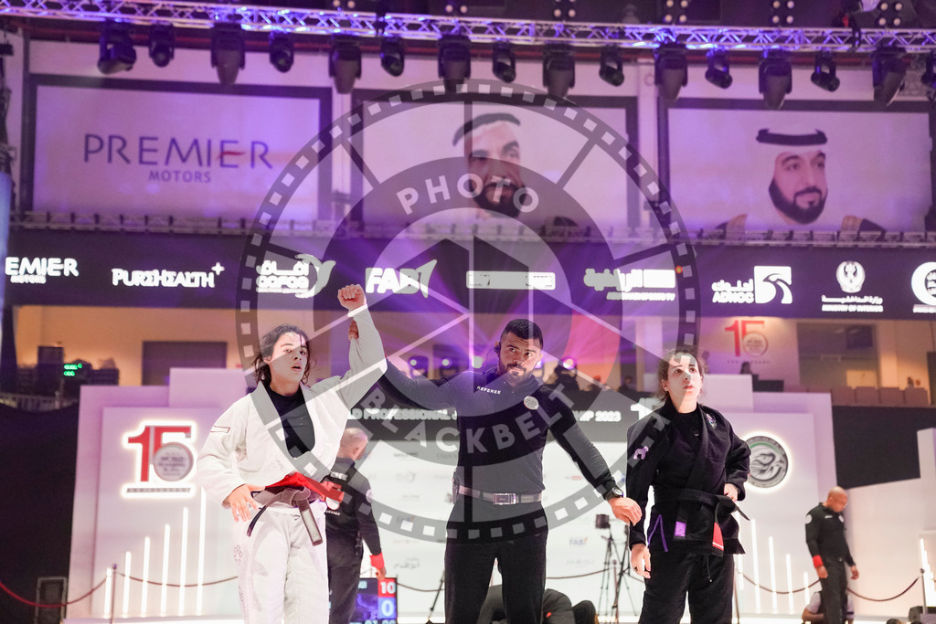 20231109PBB3776 | Fighters compete during the AJP World Professional Championship in the Mubadala Arena in Abu Dhabi, Arab United Emirates, on November 9, 2023.