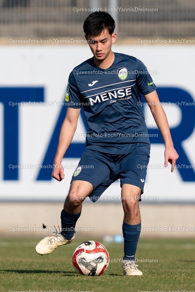 xYDR08032501055 | 08.03.2025, xydrx, Fußball, Fortuna Düsseldorf II (U23) - FC Gütersloh, Regionalliga West, Paul-Janes-Stadion: Sandro Reyes (FC Gütersloh #24)