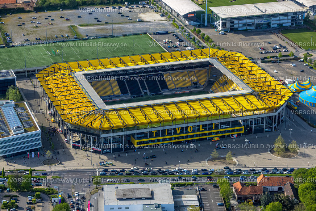 Aachen240403408Tivoli | Luftbild, Aachener Tivoli, Fußballstadion im Sportpark Soers, Heimspielort des Fußballvereins Alemannia Aachen, Laurensberg, Aachen, Rheinland, Nordrhein-Westfalen, Deutschland
