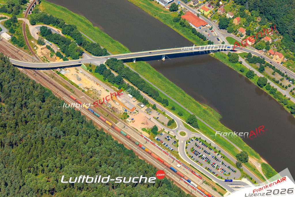 Die Luftaufnahme der Stadt Bad Schandau wurde vom UL-Flugzeug heraus erstellt ( keine Drohne )- hohe Auflösung für beste Qualität