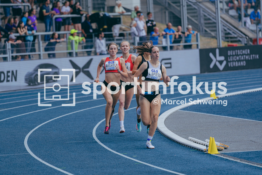 Deutsche Meisterschaften der Frauen und Männer 2026 | Judit Aechtle, LG Region Karlsruhe,  3x800-Meter-Staffel, Deutsche Meisterschaften der Frauen und Männer 2026, Lohrheidestadion Bochum-Wattenscheid, 26.07.2026. Foto: Marcel Schwering / sportimfokus - Realisiert mit Pictrs.com