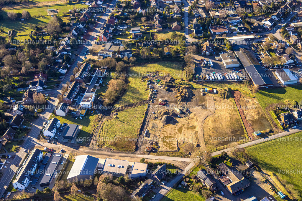 Bottrop240107768 | Luftbild, Baugebiet Giesenheide, Wohngebiet Ortsansicht Kirchhellen-Süd, Bottrop, Ruhrgebiet, Nordrhein-Westfalen, Deutschland