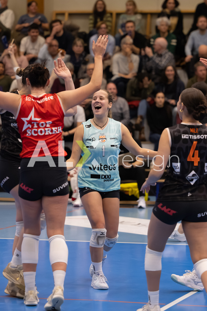 Volleyball I Frauen I Saison 2025-2026 I Volleyball NLA | Women I Round 16 I VC Kanti Schaffhausen - Viteos NUC I 31.01.2026 | 1 Caroline Delley (CH) (Viteos NUC) – Libero - Realisiert mit Pictrs.com