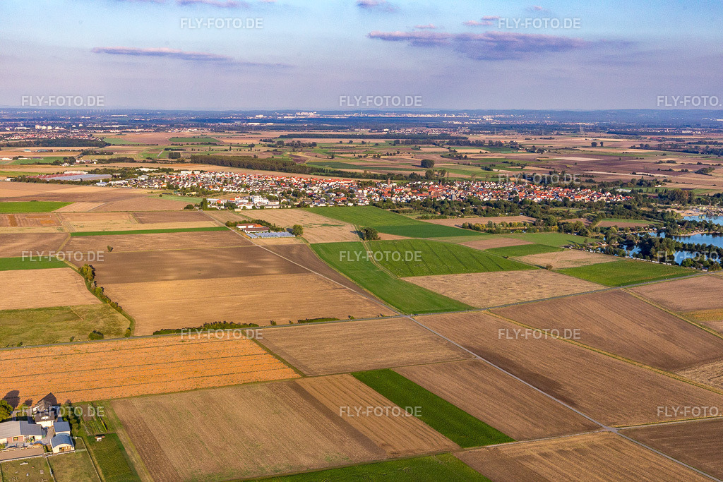 Ortsansicht | Luftbild: Ortsansicht im Ortsteil Geinsheim in Trebur im Bundesland Hessen in Deutschland. Foto: IMG_094662.jpg vom 21.09.2016 durch Werner Riehm/FLY-FOTO.de - Realisiert mit Pictrs.com