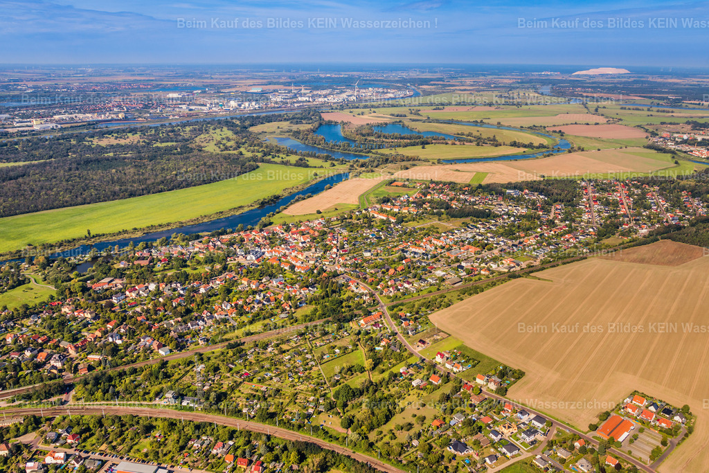 Biederitz im Jerichower Land mit Umflut-Ehle und Elbe  -6557 | Biederitz im Hintergfrund Elbe und Herrenkrug - Realisiert mit Pictrs.com