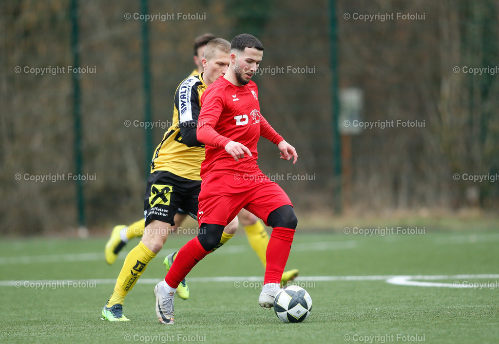 A_LUI_15032025_03 | SPORT FUSSBALL LL.OST E ASKOE OEDT 1B -GUNSKIRCHEN 15.03.IM BILD : ALBI MUHAREMI DIBRANRRAHMANI (OEDT1B) UND (GUNSKIRCHEN)FOTO:OEDT