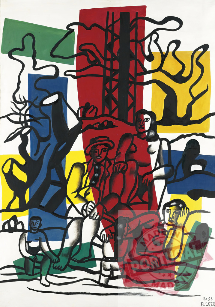 Fernand Léger The Great Outing painting people leisure modern art | Fernand Leger Fernand Léger's The Great Outing abstract painting depicting people enjoying leisure outdoors - Realisiert mit Pictrs.com