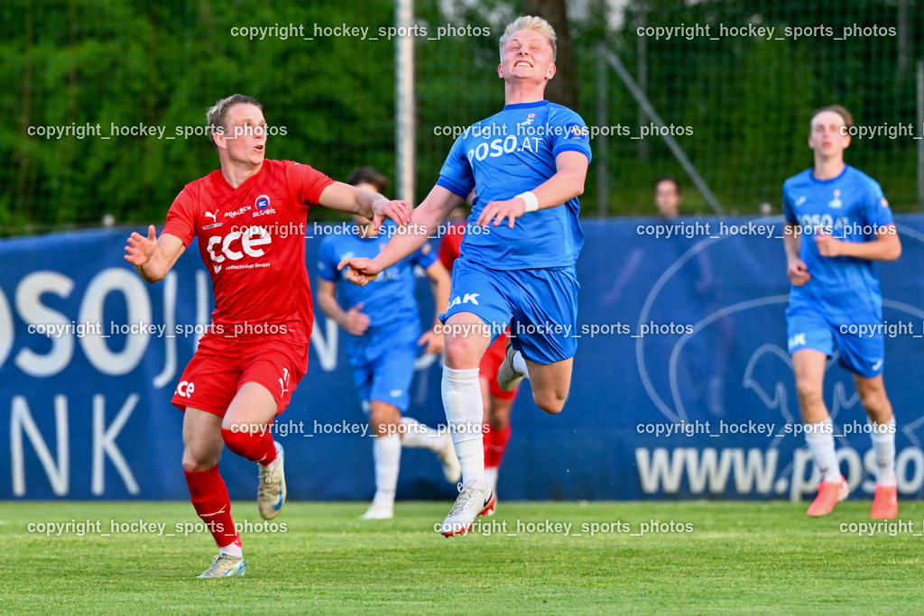 SAK vs. SC ST. Veit | #6 Toni Dullnig SAK, #11 Alexander Hofer SC St.Veit, SAK vs. SC ST. Veit, SAK vs. SC ST. Veit am 30.04.2025 in Klagenfurt (Sportpark Welzenegg), Austria, (Photo by Bernd Stefan)