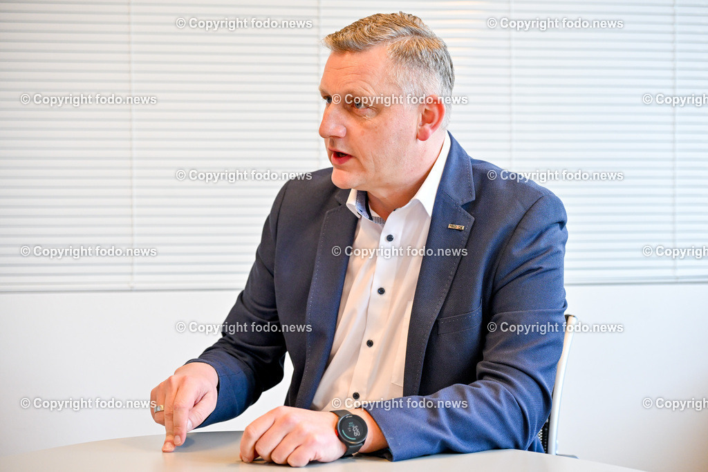 Reinhold Binder (Bundesvorsitzender der Produktionsgewerkschaft PRO-GE)_ 08.03.2024-1 | 08.03.2024, Linz, AUT, Linz, im Bild Reinhold Binder (Bundesvorsitzender der Produktionsgewerkschaft PRO-GE)