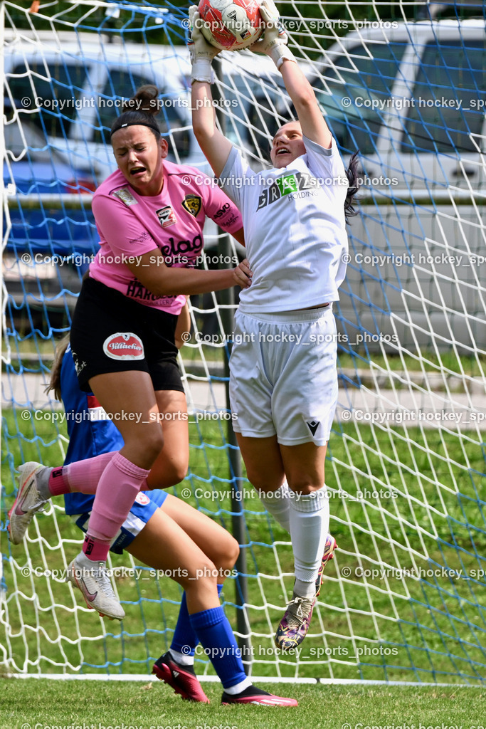 Carinthians Hornets vs. GAK 1902 Frauen | #19 Jana Christina Lemberger Carinthians Hornets, #31 Sarah Haller GAK, Carinthians Hornets vs. GAK 1902 Frauen, Carinthians Hornets vs. GAK 1902 Frauen am 01.09.2024 in Sachsenburg (Sportplatz Sachsenburg), Austria, (Photo by Bernd Stefan)