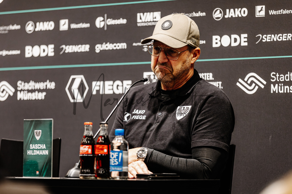 2. Bundesliga, Saison 2024/25, 7. Spieltag: SC Preußen Münster - FC Schalke 04 | Münster, 28.09.2024: 2. Bundesliga, 7. Spieltag, SC Preußen Münster gegen FC Schalke 04 im LVM-Preußenstadion in Münster. Foto: sportfotografie.ms | Markus Paletta - Realisiert mit Pictrs.com