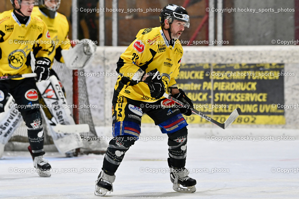 EC MET PHOTOVOLTAIK HORNETS SPITTAL vs. EHC Althofen  | #33 Kabas Michael EC Hornets Spittal, EC MET PHOTOVOLTAIK HORNETS SPITTAL vs. EHC Althofen , EC MET PHOTOVOLTAIK HORNETS SPITTAL vs. EHC Althofen  am 25.01.2025 in Villach (Stadthalle Villach), Austria, (Photo by Bernd Stefan)