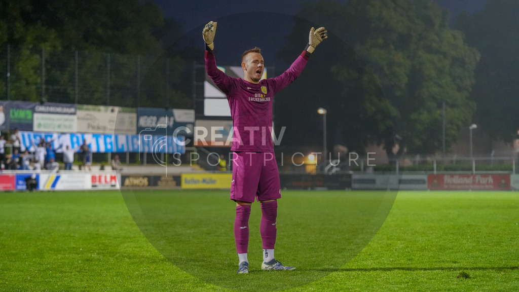 Fußball, Herren, Saison 2025/2026, Regionalliga Nordost, 6. Spieltag, FSV 63 Luckenwalde vs. VSG Altglienicke, Freitag 28.08.2025, Werner-Seelenbinder-Stadion Luckenwalde | Fußball, Herren, Saison 2025/2026, Regionalliga Nordost, 6. Spieltag, FSV 63 Luckenwalde vs. VSG Altglienicke, Freitag 28.08.2025, Werner-Seelenbinder-Stadion Luckenwalde, Im Bild: Florian Palmowski (Luckenwalde) - Realisiert mit Pictrs.com