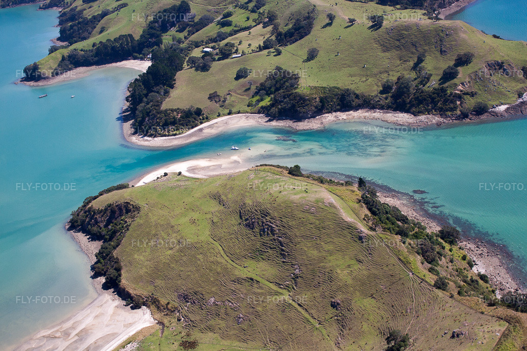 Luftbild: Ortsansicht in Whanganui Island im Bundesland Waikato in Neuseeland. – Foto: IMG_55690.jpg vom 12.01.2013 durch Werner Riehm/FLY-FOTO.de – Auflösung des Originals: 4752 x 3168 px