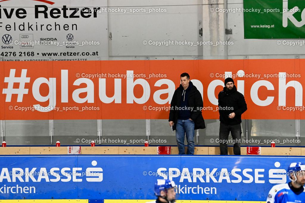 ESC SPARKASSE STEINDORF vs. UECR Huben  | Asisstentcoach ESC Steindorf Daniel Gasser, Headcoach ESC Steindorf Mayer Michael, ESC SPARKASSE STEINDORF vs. UECR Huben , ESC SPARKASSE STEINDORF vs. UECR Huben  am 06.02.2026 in Steindorf (Ossiachersee Halle), Austria, (Photo by Bernd Stefan)