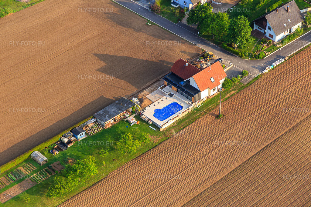 Vue aérienne: Rue des Bleuets à Salmbach dans le département Bas Rhin, France – .Photo: IMG_113985.jpg prise le 23/05/2019 par Werner Riehm/FLY-FOTO.eu – Résolution de l'original: 5472 x 3648 px