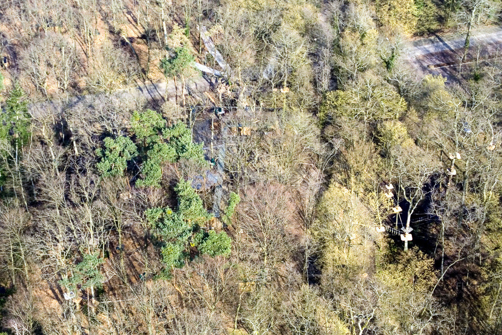 Luftbild: Funforest: Kletterpark Kandel an der Badalleé in Kandel im Bundesland Rheinland-Pfalz in Deutschland. Foto: IMG_5625.jpg vom 15.03.2007 durch Werner Riehm/FLY-FOTO.de