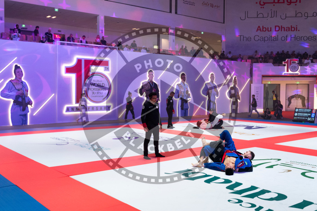 20231107PBB3688 | Fighters compete during the AJP World Master Championship in the Mubadala Arena in Abu Dhabi, Arab United Emirates, on November 7, 2023.