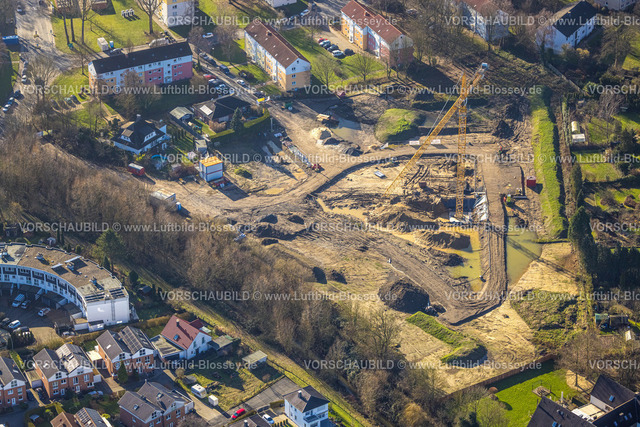 Dortmund240101510 | Luftbild, Baustelle Am Spörkel, Verkehrssituation, Menglinghausen, Dortmund, Ruhrgebiet, Nordrhein-Westfalen, Deutschland