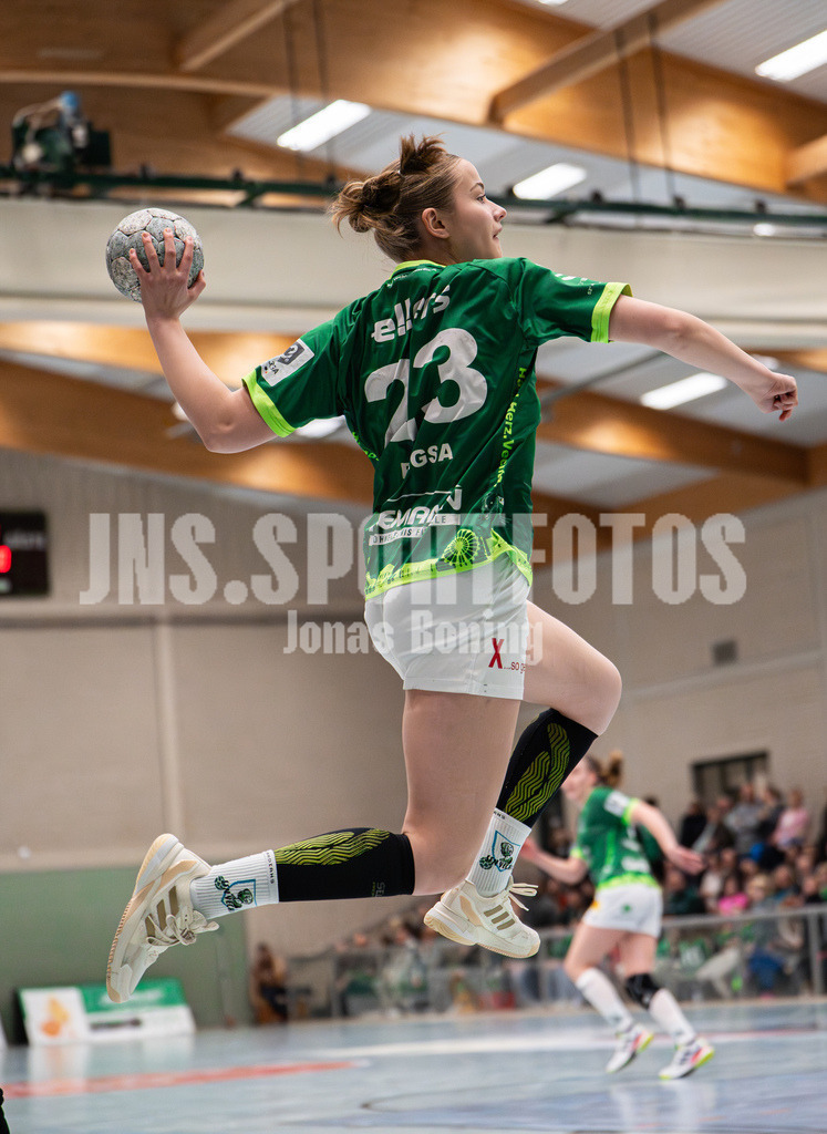 Handball I Frauen I Saison 2025-2026 I 3. Liga Staffel Nord I 13. Spieltag I SC SFN Vechta -Buxtehuder SV II-43 | Leonie Piegsa (23, SC SFN Vechta) - Realisiert mit Pictrs.com