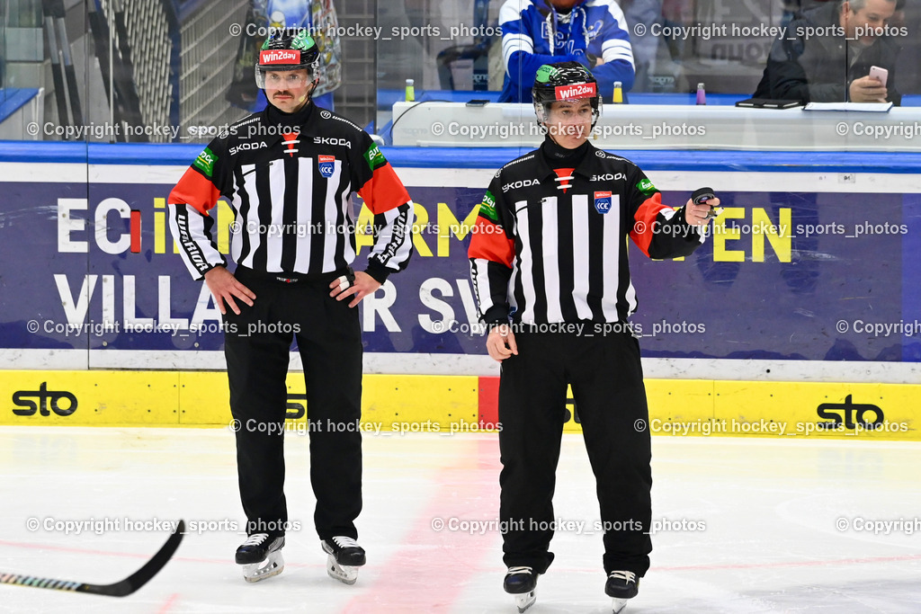 EC IDM Wärmepumpen VSV vs. HC Pustertal | ZRNIC MILAN Referee, SIEGEL STEFAN Referee, EC IDM Wärmepumpen VSV vs. HC Pustertal, EC IDM Wärmepumpen VSV vs. HC Pustertal am 15.11.2024 in Villach (Stadthalle Villach), Austria, (Photo by Bernd Stefan)