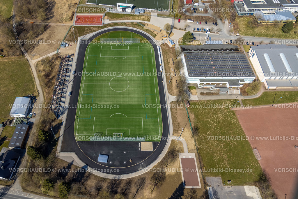 Brilon220303139 | Luftbild, Stadion Zur Jakobuslinde, Brilon, Sauerland, Nordrhein-Westfalen, Deutschland