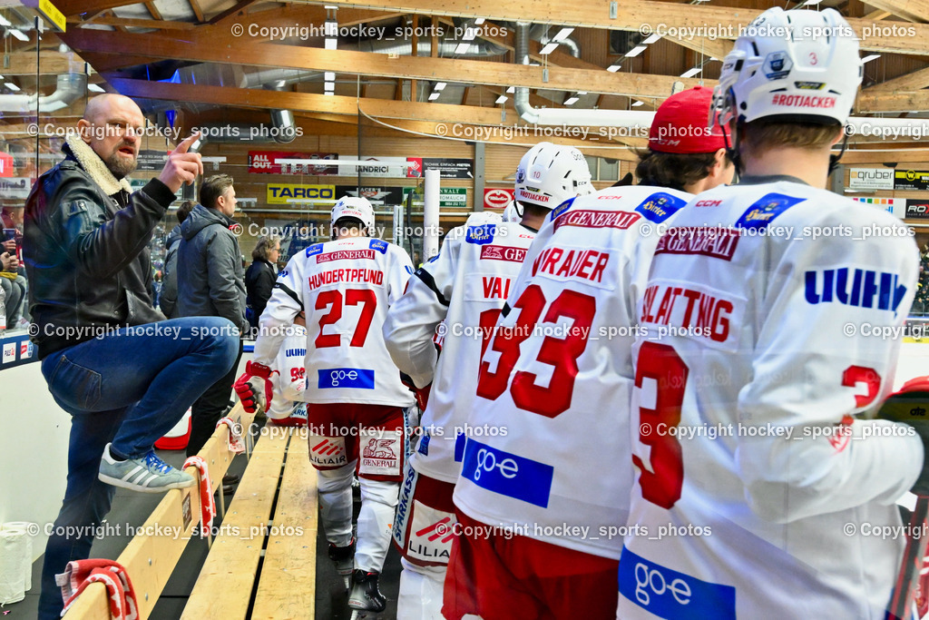 EC IDM Wärmepumpen VSV vs. EC KAC 7.3.2023 | Spielerbank EC KAC, Headcoach EC KAC MATIKAINEN PETRI