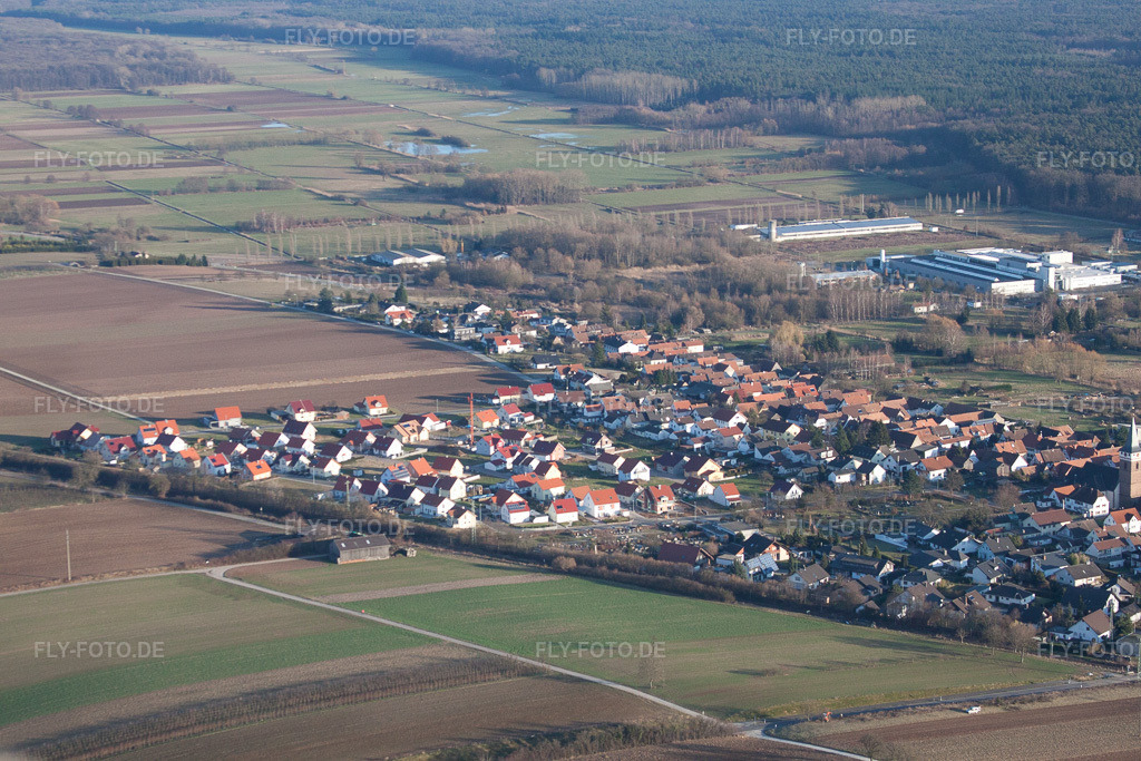 Luftbild: Schaidt, Neubaugebiet NO im Ortsteil Schaidt in Wörth im Bundesland Rheinland-Pfalz in Deutschland. Foto: IMG_37218.jpg vom 22.01.2011 durch Werner Riehm/FLY-FOTO.de