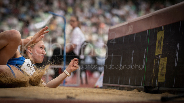 Golden Oval; Dresden, 31.05.2026 | DRESDEN , GERMANY - MAY 31:  Helena Boerner (GER / Germany) competes in the long jump during the Golden Oval Continental Tour Silver meeting on May 31, 2026 at Heinz-Steyer-Stadion in Dresden, Saxony, Germany.