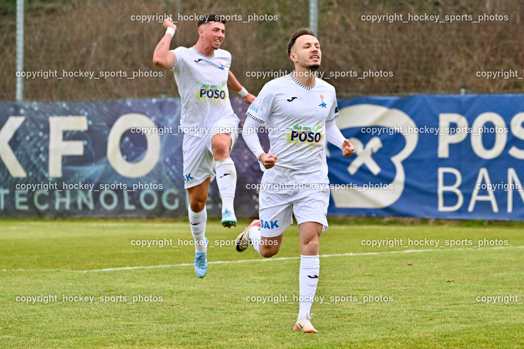 SAK vs. VST Völkermarkt | #17 Timo Todor-Kostic SAK, Jubel #9 Sinan Samardzic SAK, SAK vs. VST Völkermarkt, SAK vs. VST Völkermarkt am 21.03.2026 in Klagenfurt (Sportpark Welzenegg), Austria, (Photo by Bernd Stefan)